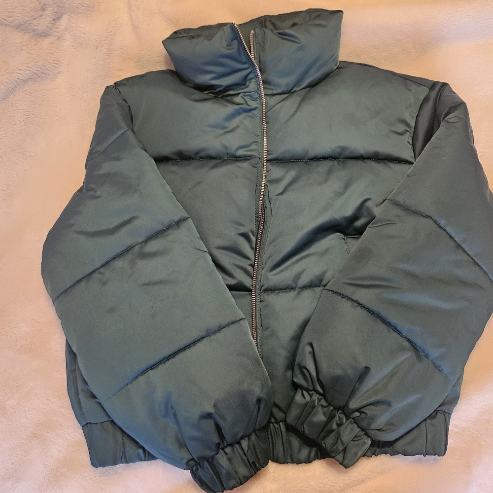 Abercrombie Dark Green Puffer Jacket
